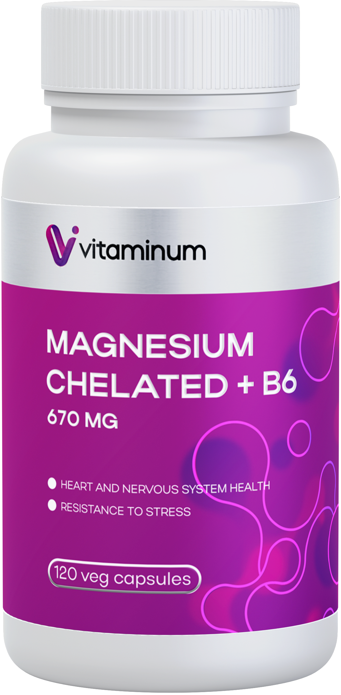  Vitaminum МАГНИЙ ХЕЛАТ + витамин В6 (670 MG) 120 капсул 800 мг  в Стерлитамаке